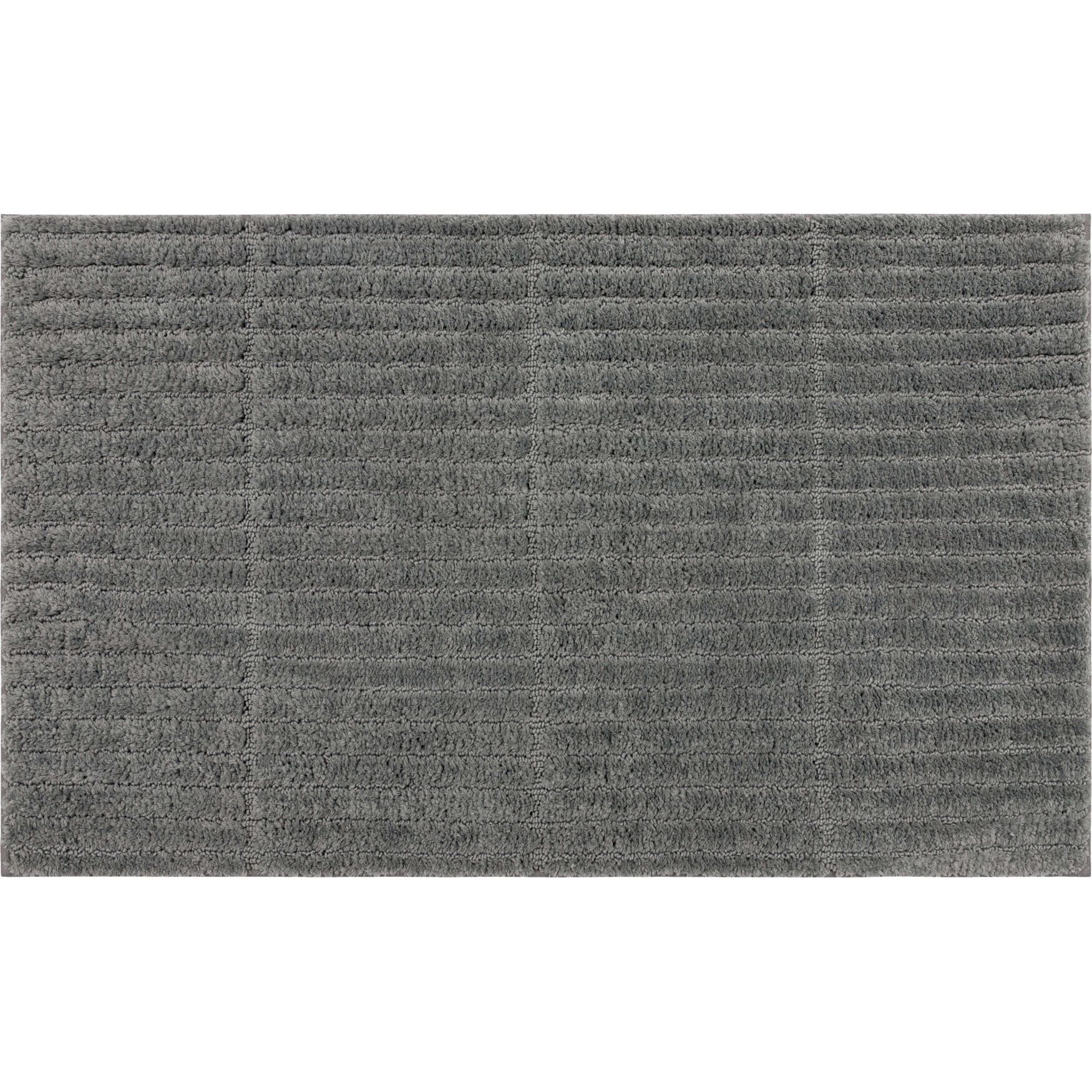 "Sanctuary Bath Rug - Geometric Striped Design", Pewter | Catherines