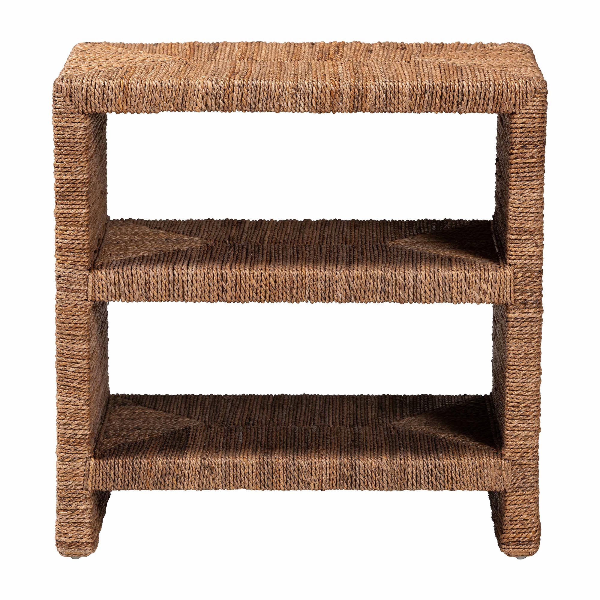 Liza Bohemian Natural Seagrass End Table, NATURAL, alternate image number 2