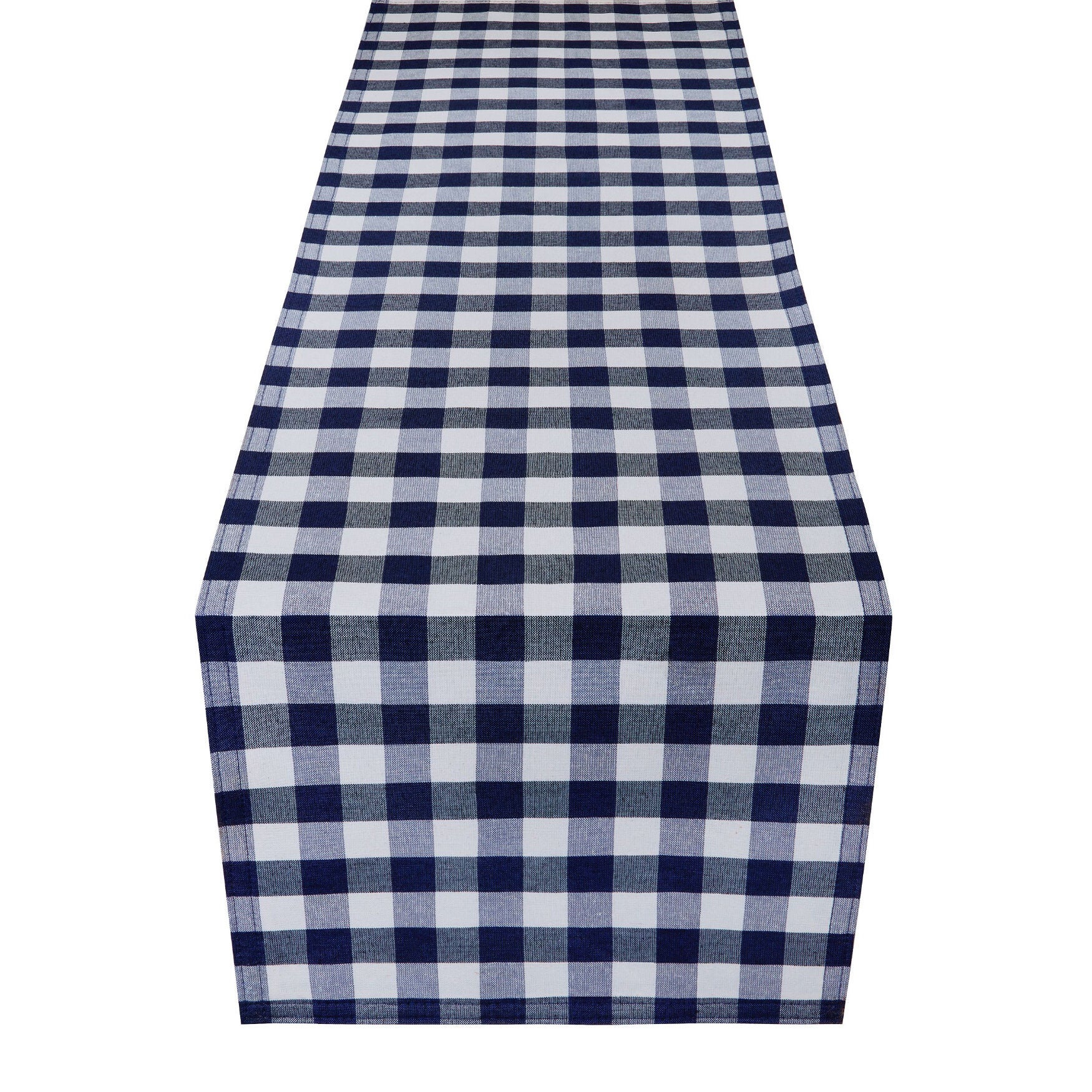 Buffalo Check Table Runner - 13-in x 48-in, NAVY, hi-res image number 0