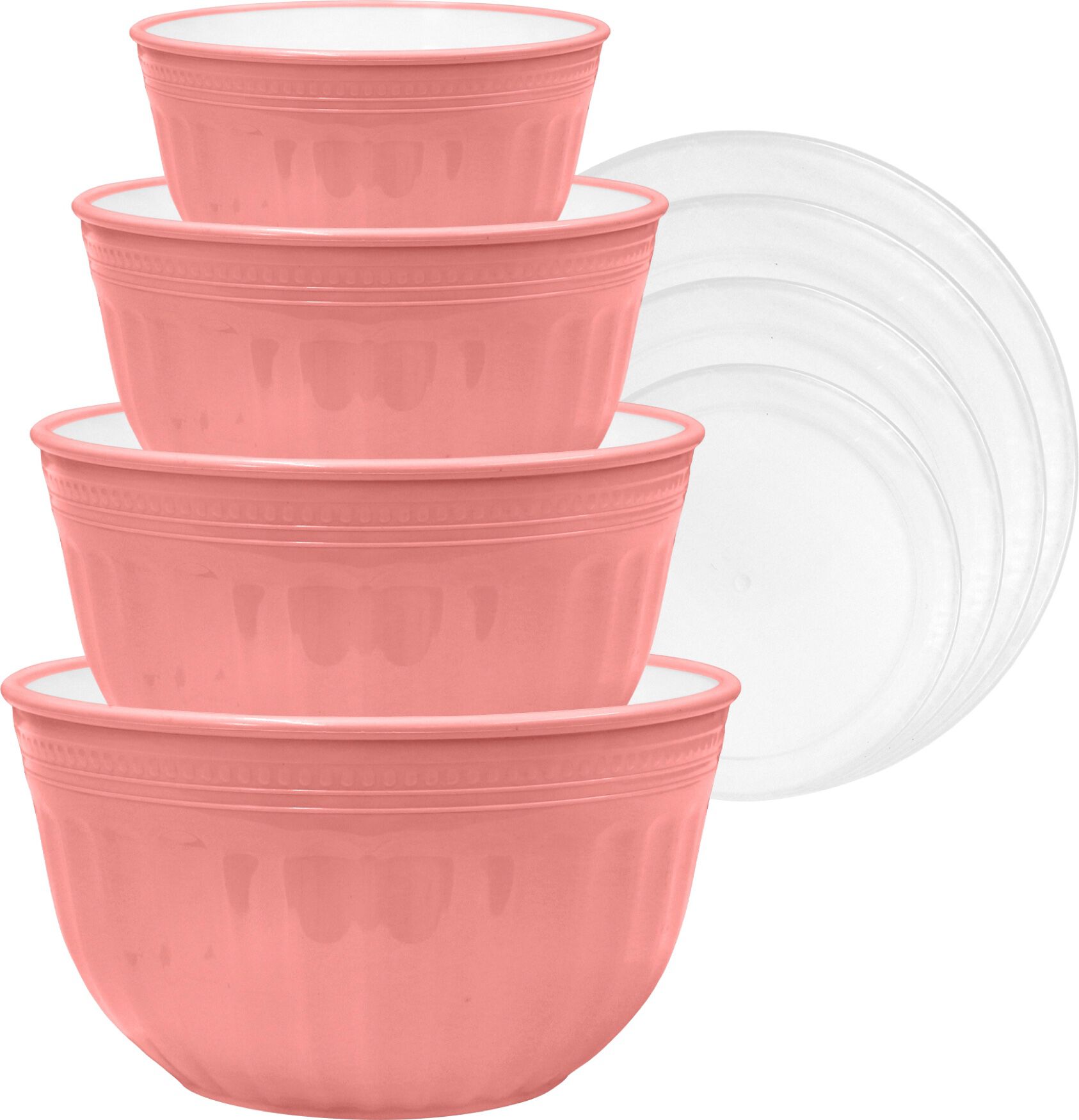4-Pc. Scalloped 2-Tone Mixing Bowl, , on-hover image number 1