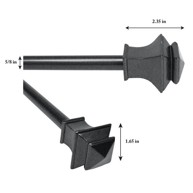 66 inches-120 inches Rod set with Square Finial, , alternate image number null