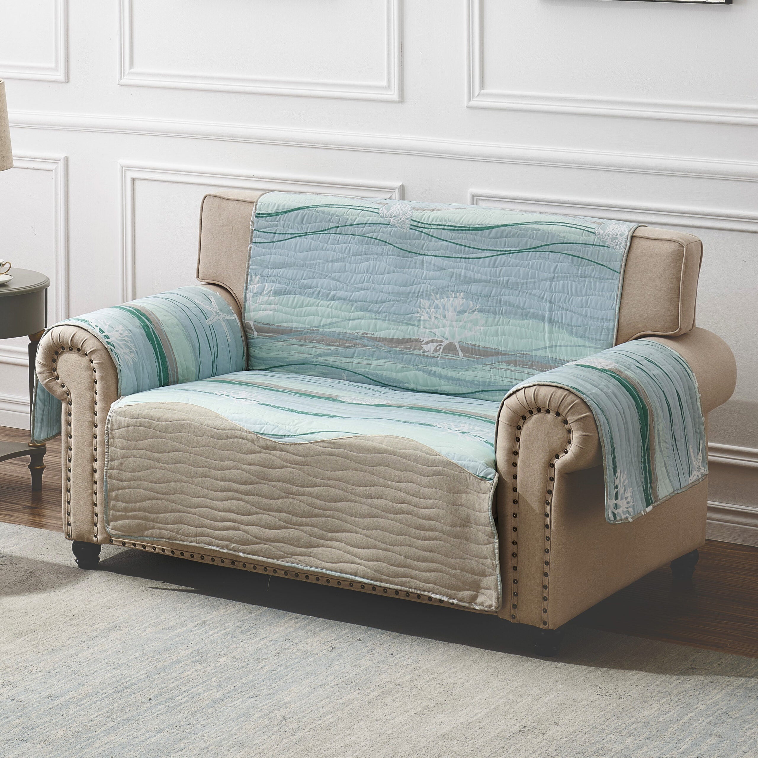 Maui Loveseat Quilted Furniture Protector, MULTI, hi-res image number 0