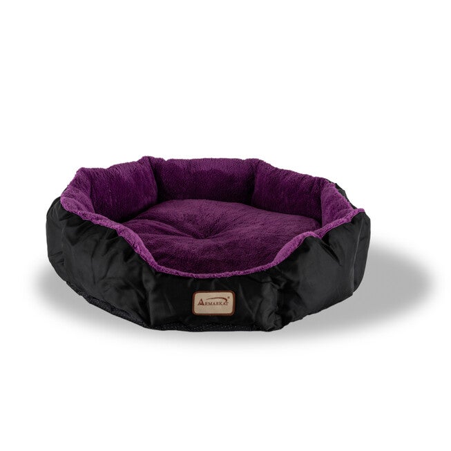 Armarkat Large, Soft Cat Bed In Purple And Black - C101Nh/Zh Cat Bed, MULBERRY BLACK, hi-res image number 0