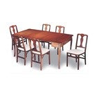 Dining set with four chairs around a table