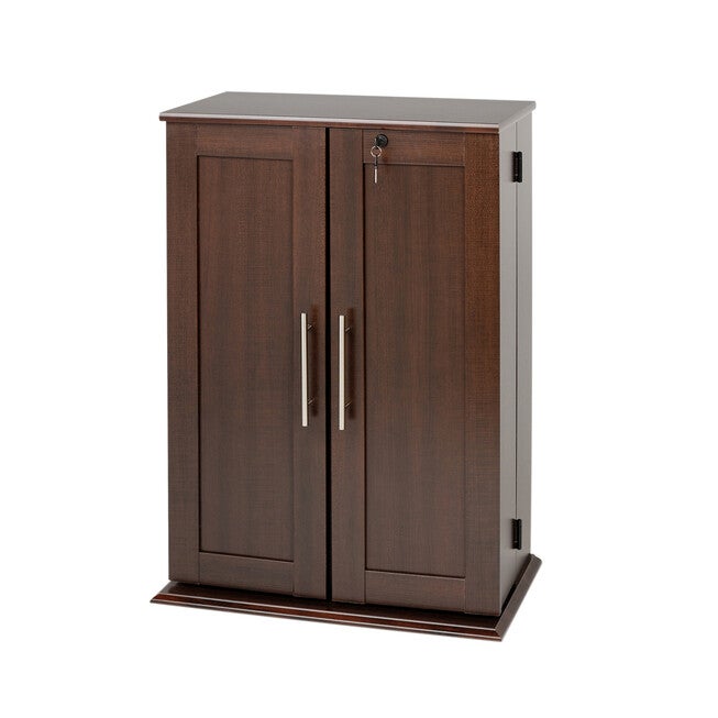 Locking Media Storage Cabinet with Shaker Doors, , alternate image number null