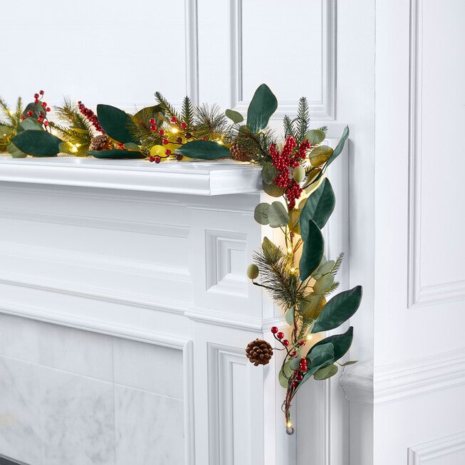 6' Pre-Lit Meri Garland, MULTI, hi-res image number 0
