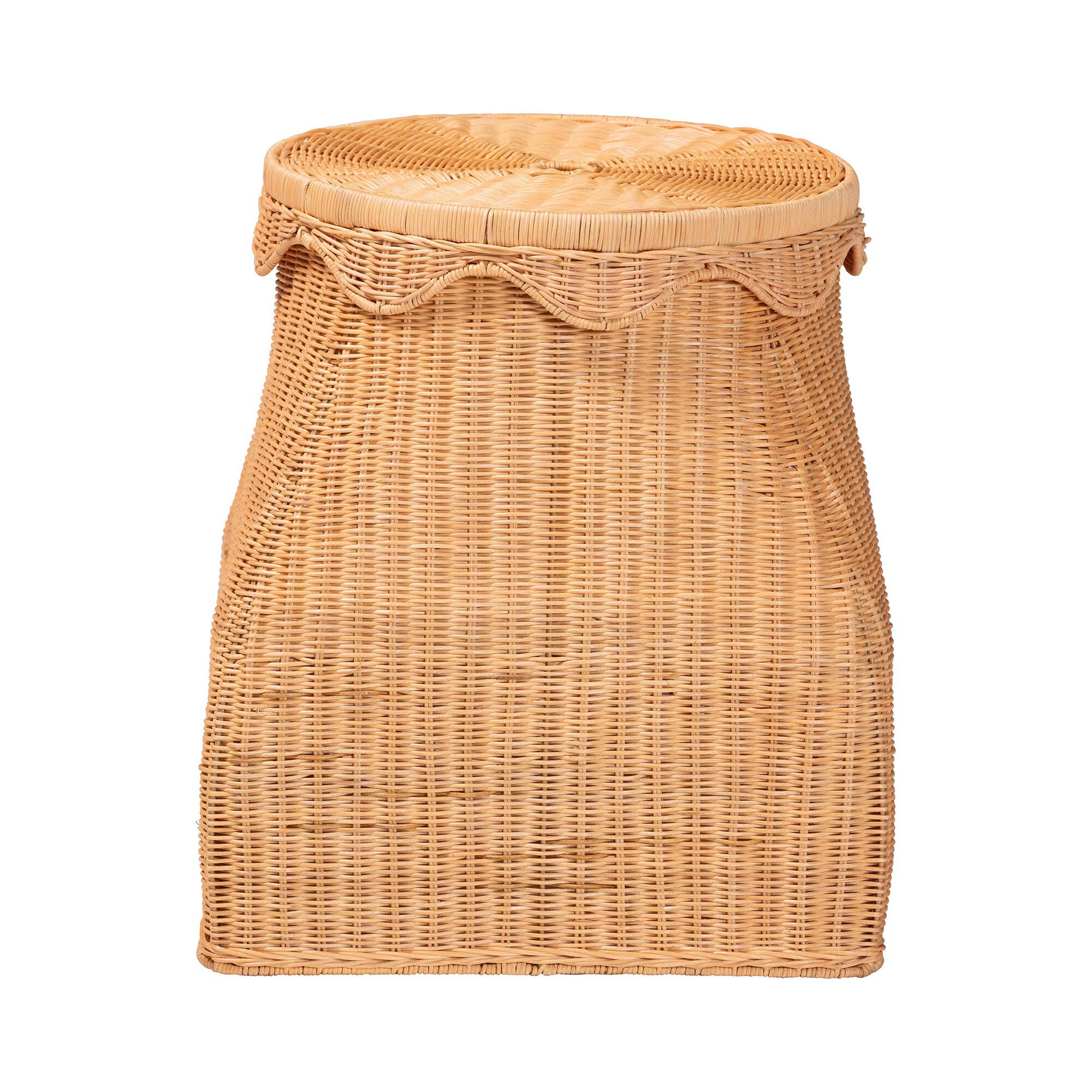 Ada Natural Rattan Laundry Hamper, HONEY, alternate image number 2