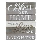 Bless our home with love and laughter Wall Art, GREY, hi-res image number 0
