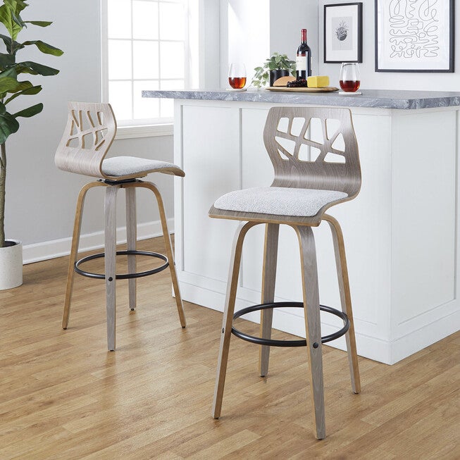 Folia 30 inches Fixed-Height Barstool - Set Of 2, , alternate image number null