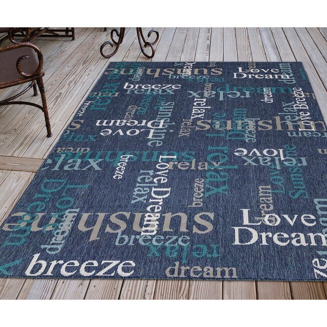 Liora Manne Riviera Happy Words Indoor/Outdoor Rug, , alternate image number 4