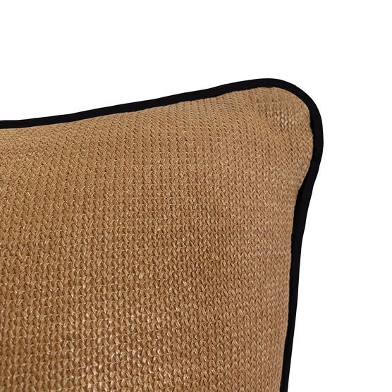 Edie @ Home Indoor/Outdoor Reversible Raffia Mitered Stripe Decorative Throw Pillow 20X20, Leaf Multi, , alternate image number null