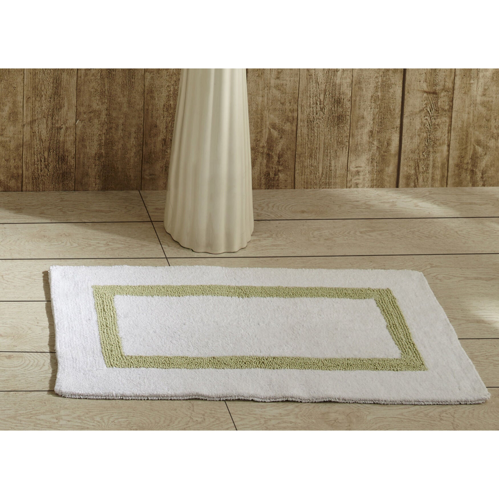 Hotel Collection 100% Cotton 17 inches X 24 inches Rectangle Bath Rug, WHITE SAGE, hi-res image number 0