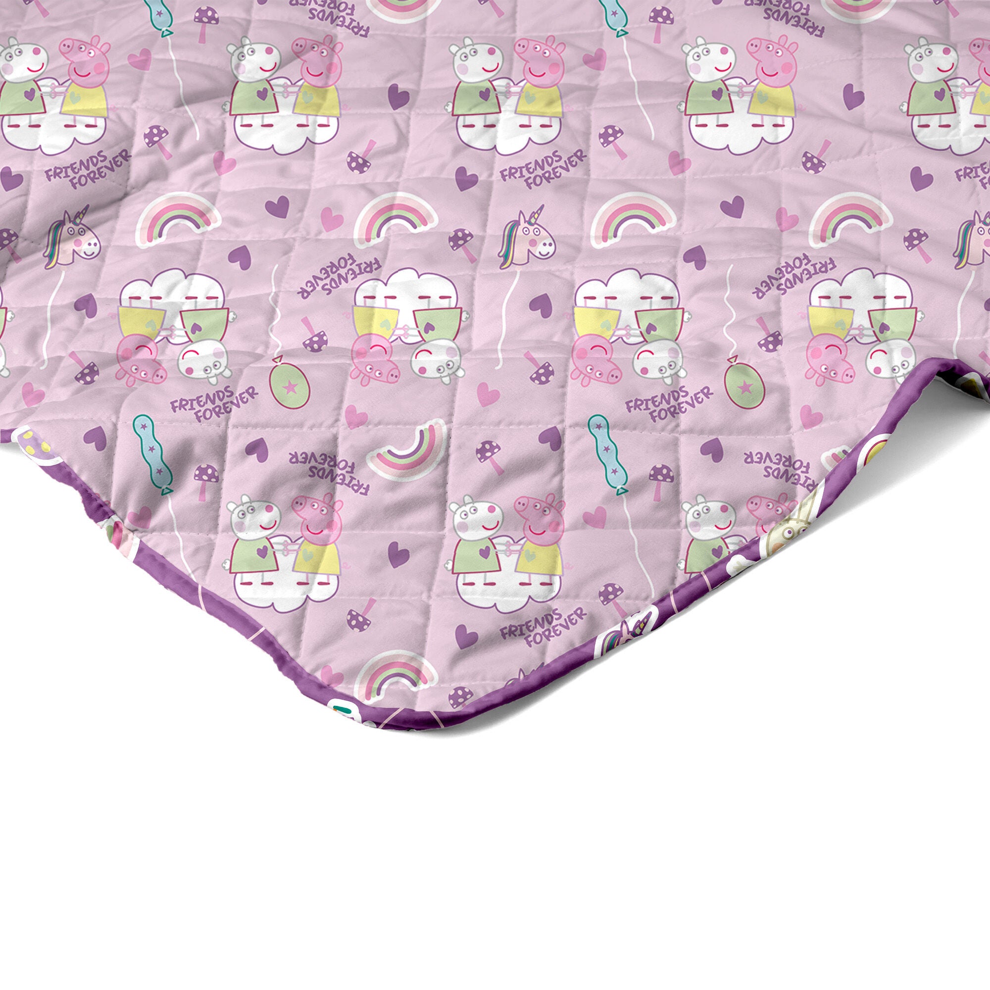 Peppa Pig Peppa Fairgrounds Quilted Throw Blanket 60 x 80 inches, PEPPA PIG, alternate image number 1