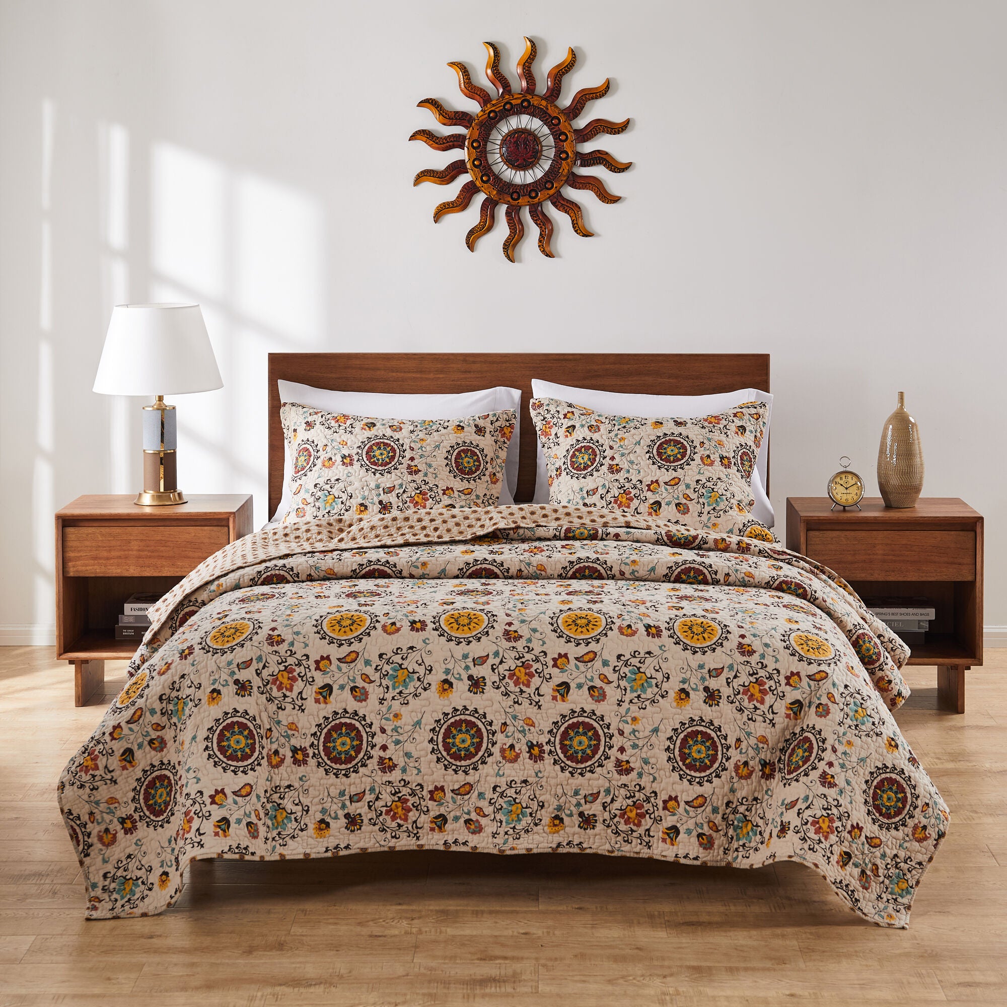 Andorra 100% Cotton Quilt Set, MULTI, alternate image number 3