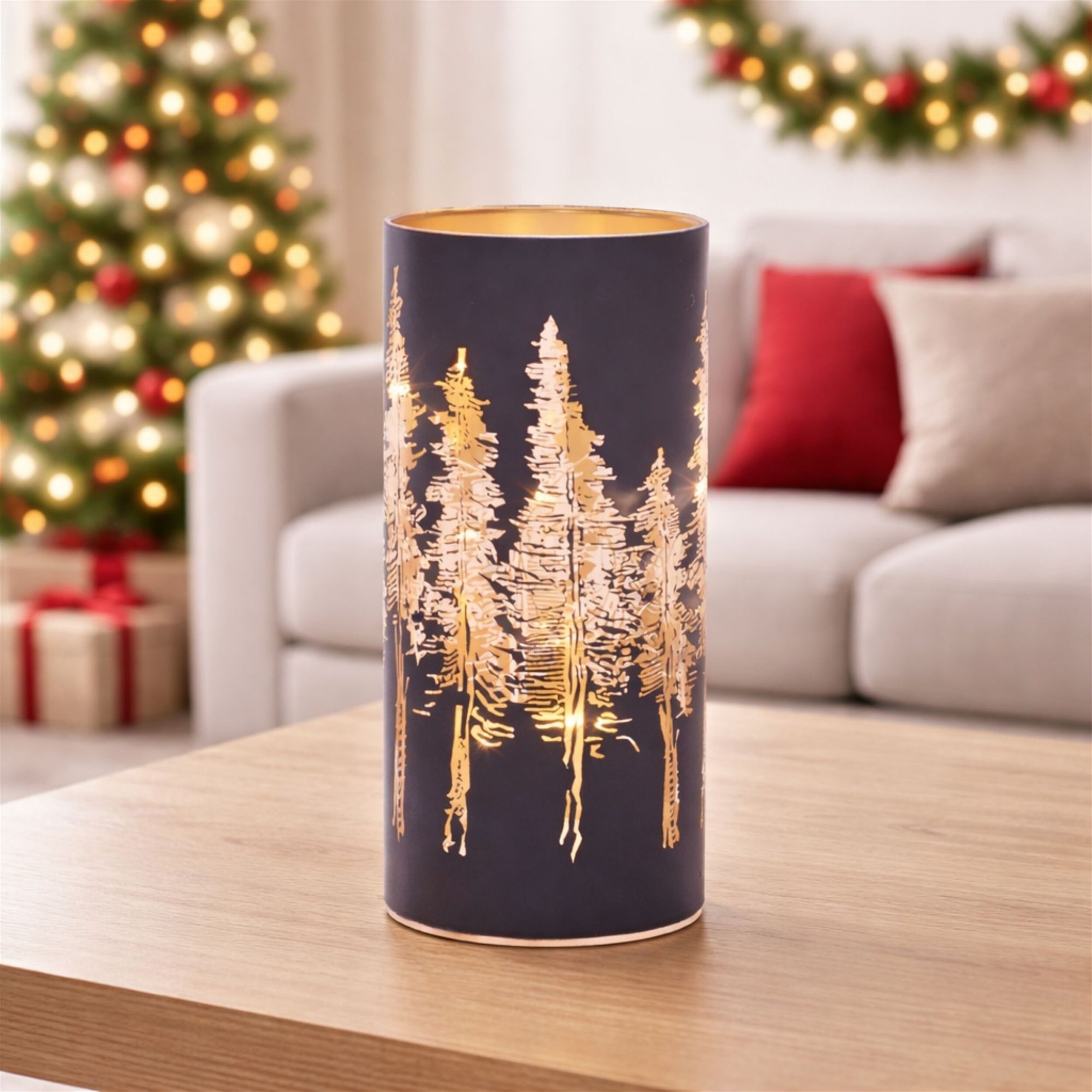 LED Pine Tree Luminary 8 inchesH, BLUE, alternate image number 3