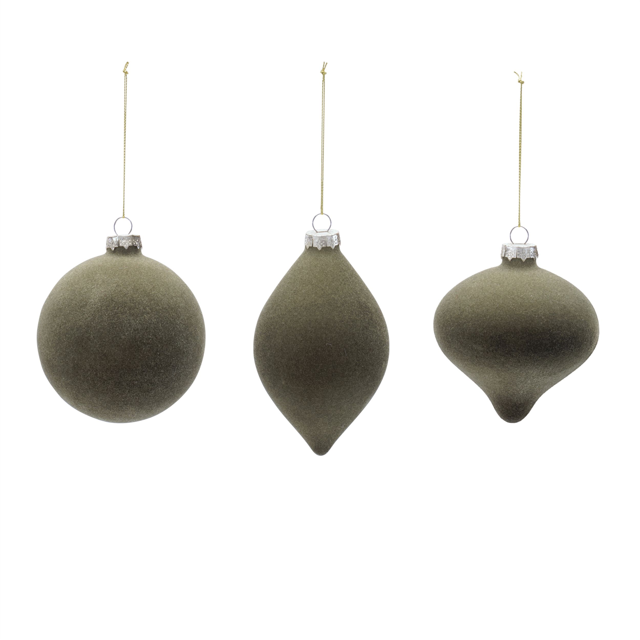 Glass Ball Ornaments (Set of 6), GREEN, alternate image number 3