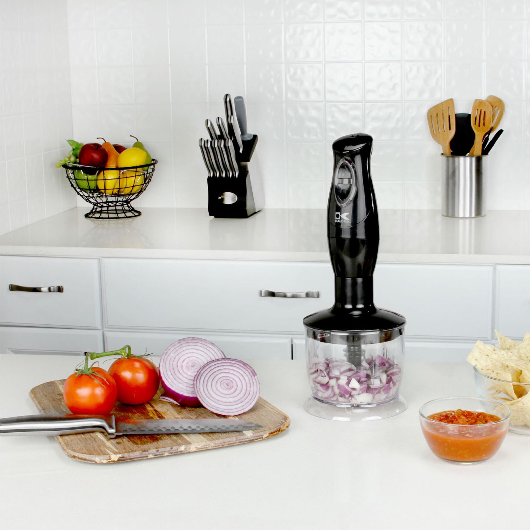 3-In-1 Immersion Blender, Chopper, And Mixer, , alternate image number 5