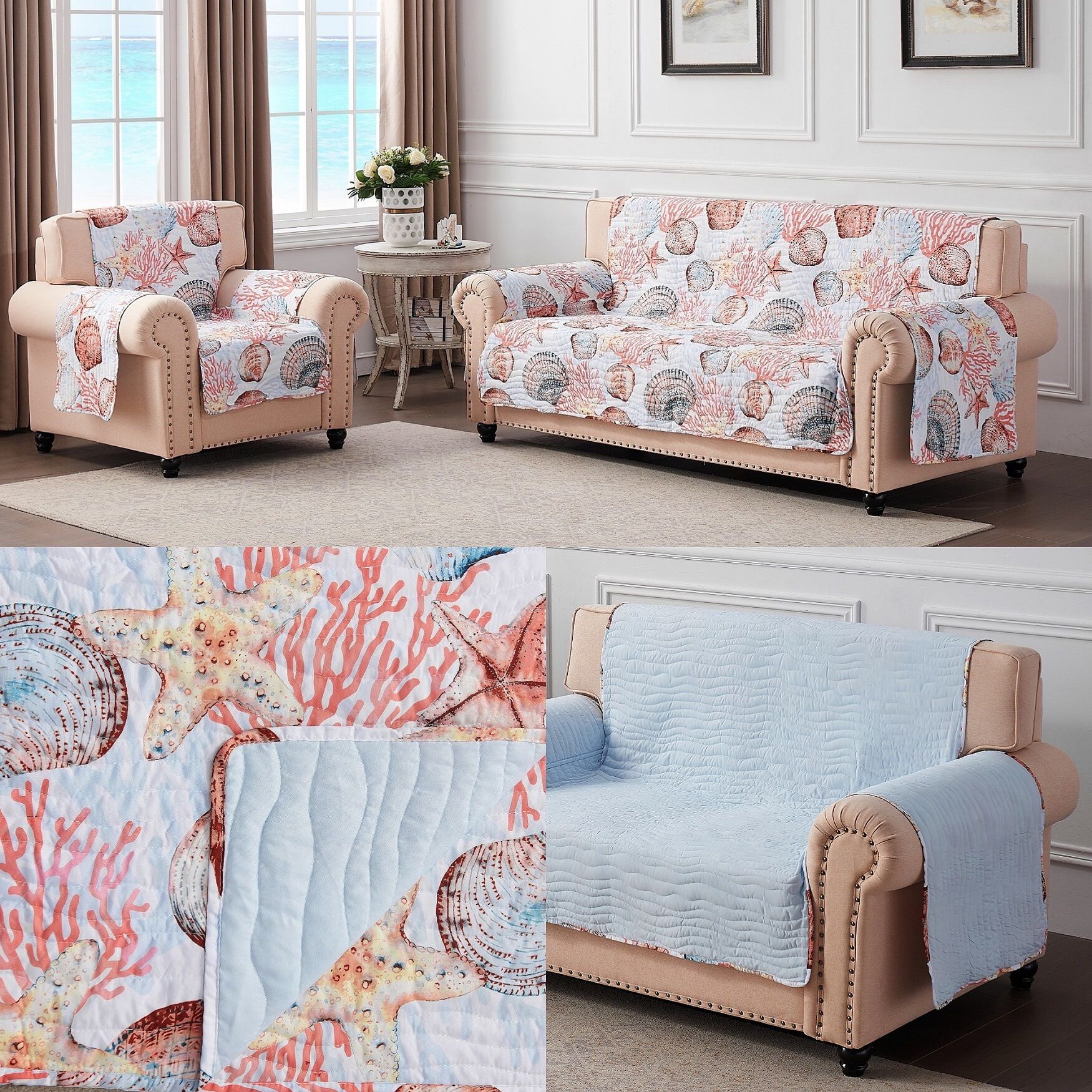 Beach Days Loveseat Furniture Protector, , alternate image number 1