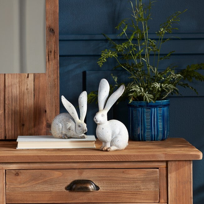 Rabbit (Set of 4) 5.5 inchesH, 8.25 inchesH Resin, GREY/BROWN, alternate image number null