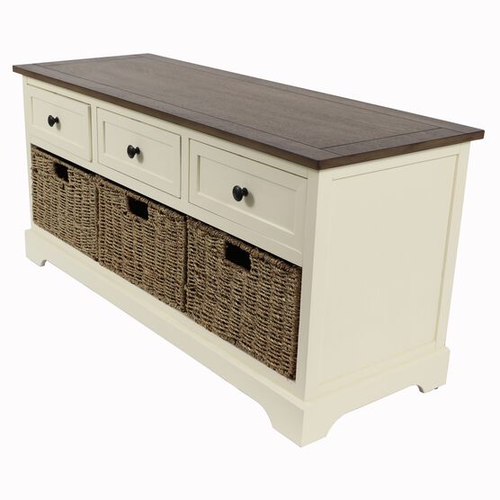 Montgomery Bench White and British Brown, , alternate image number null