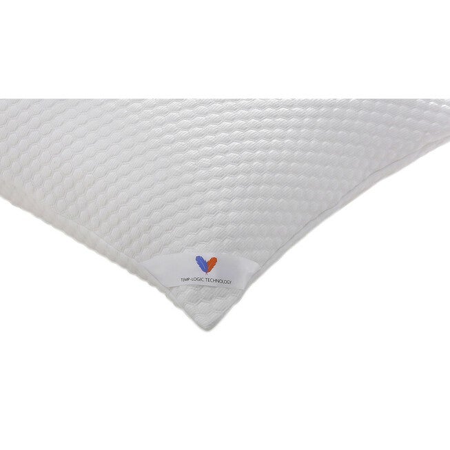Cooling Knit Bed Pillow with Nano Feather Fill and Removable Cover, , alternate image number null
