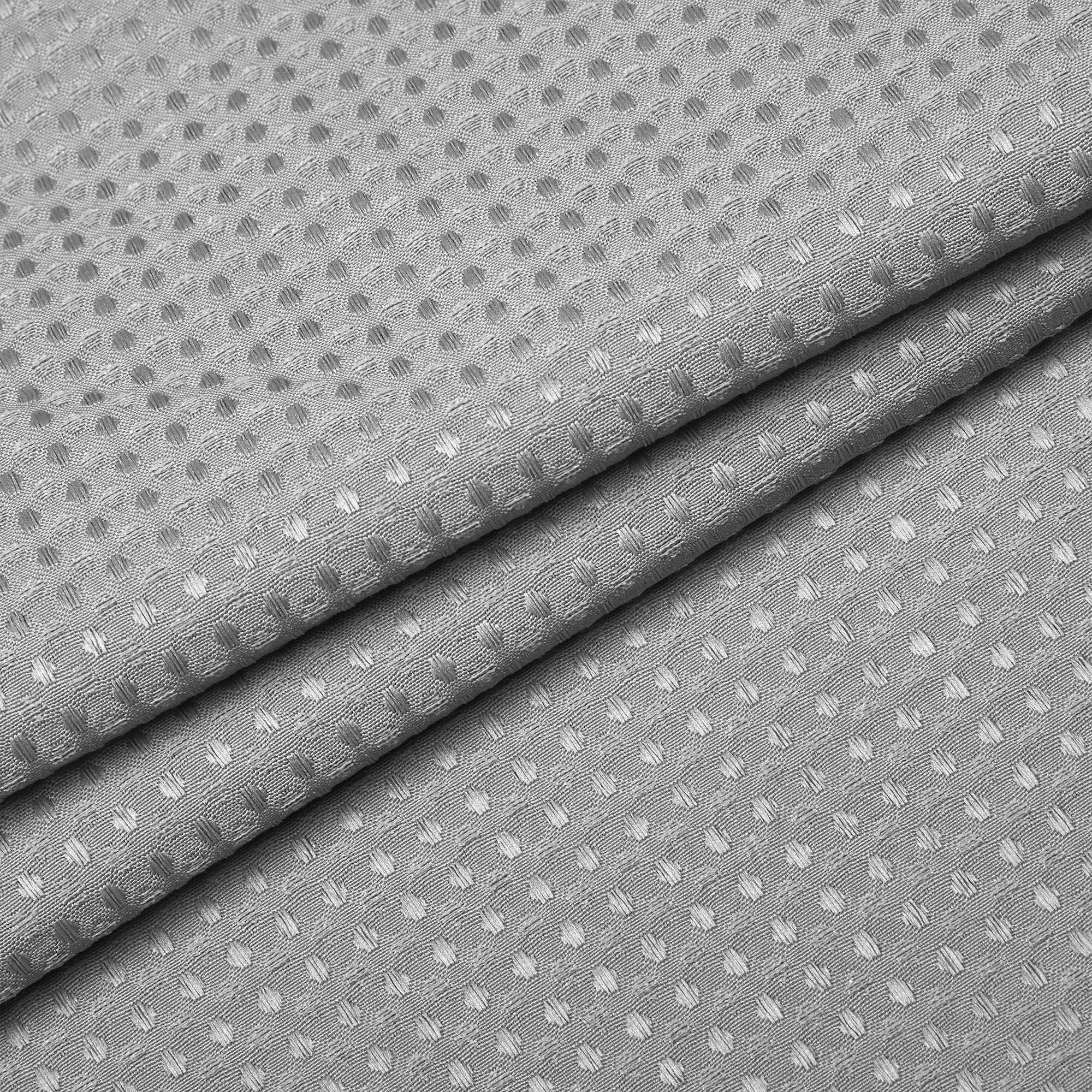 Dobby Waffle Shower Curtain with Snap-in Liner, Hooks included, GRAY, alternate image number 2
