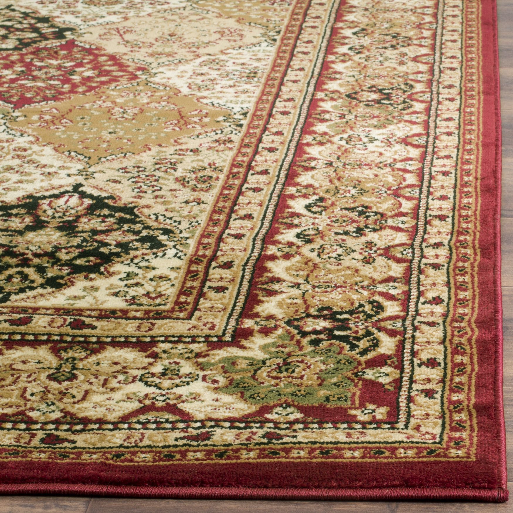 Lyndhurst 221 Multi / Red 2'-3 inches X 6' Runner Rug, , alternate image number 2