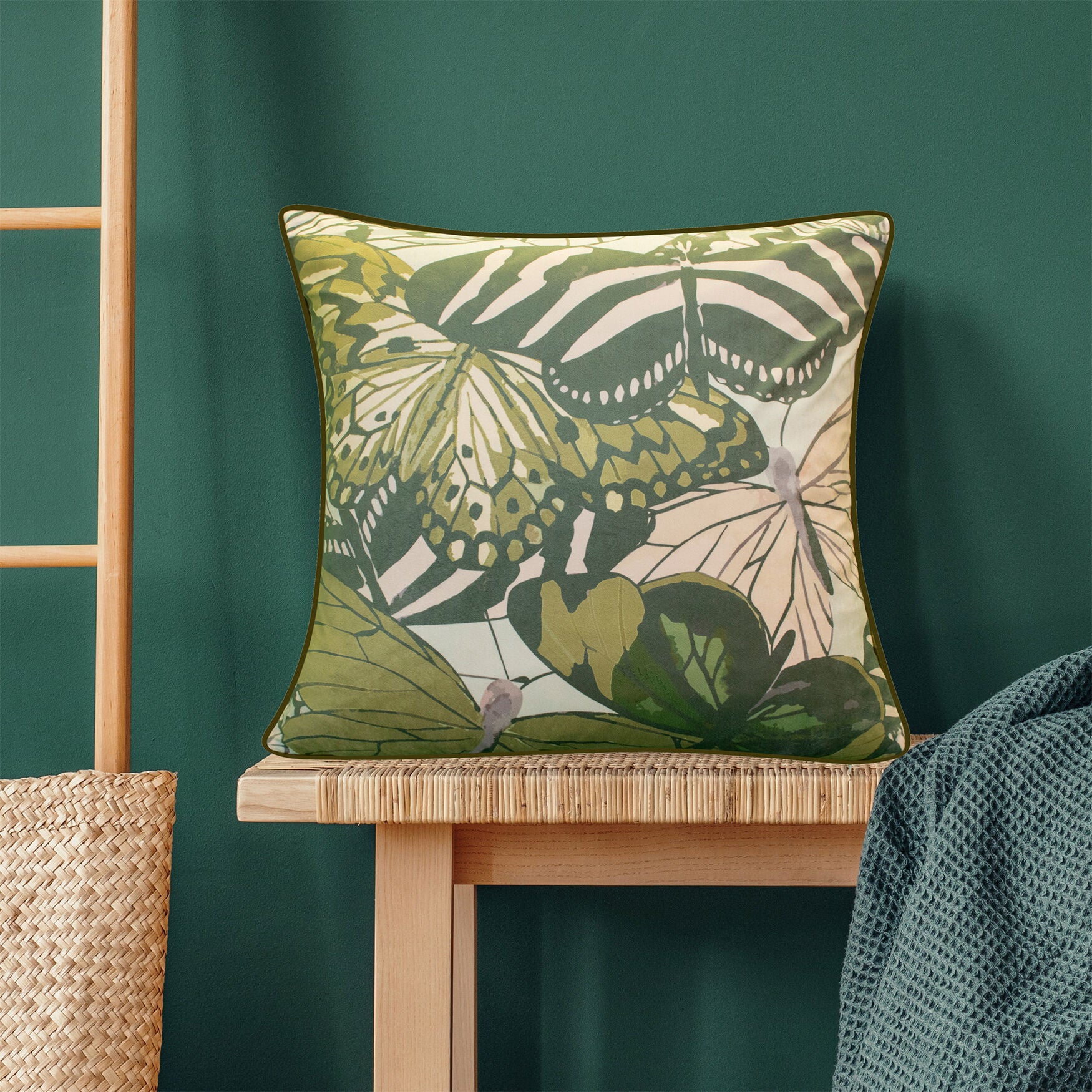 Edie@Home Velvet Bold Butterfly Decorative Pillow Dec Pillow, , alternate image number 11