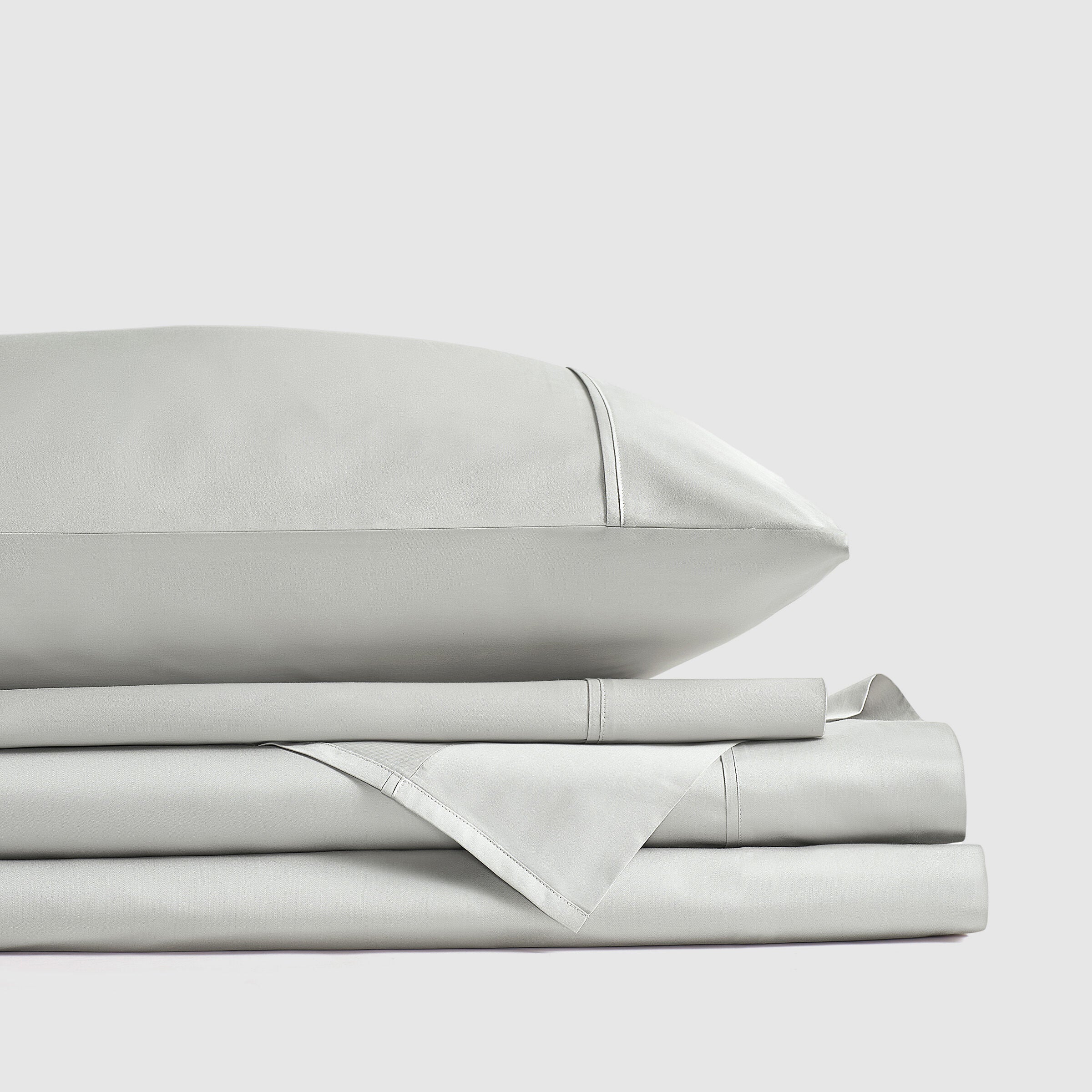 PREMIER SATEEN SHEET SET, PLATINUM, alternate image number 1