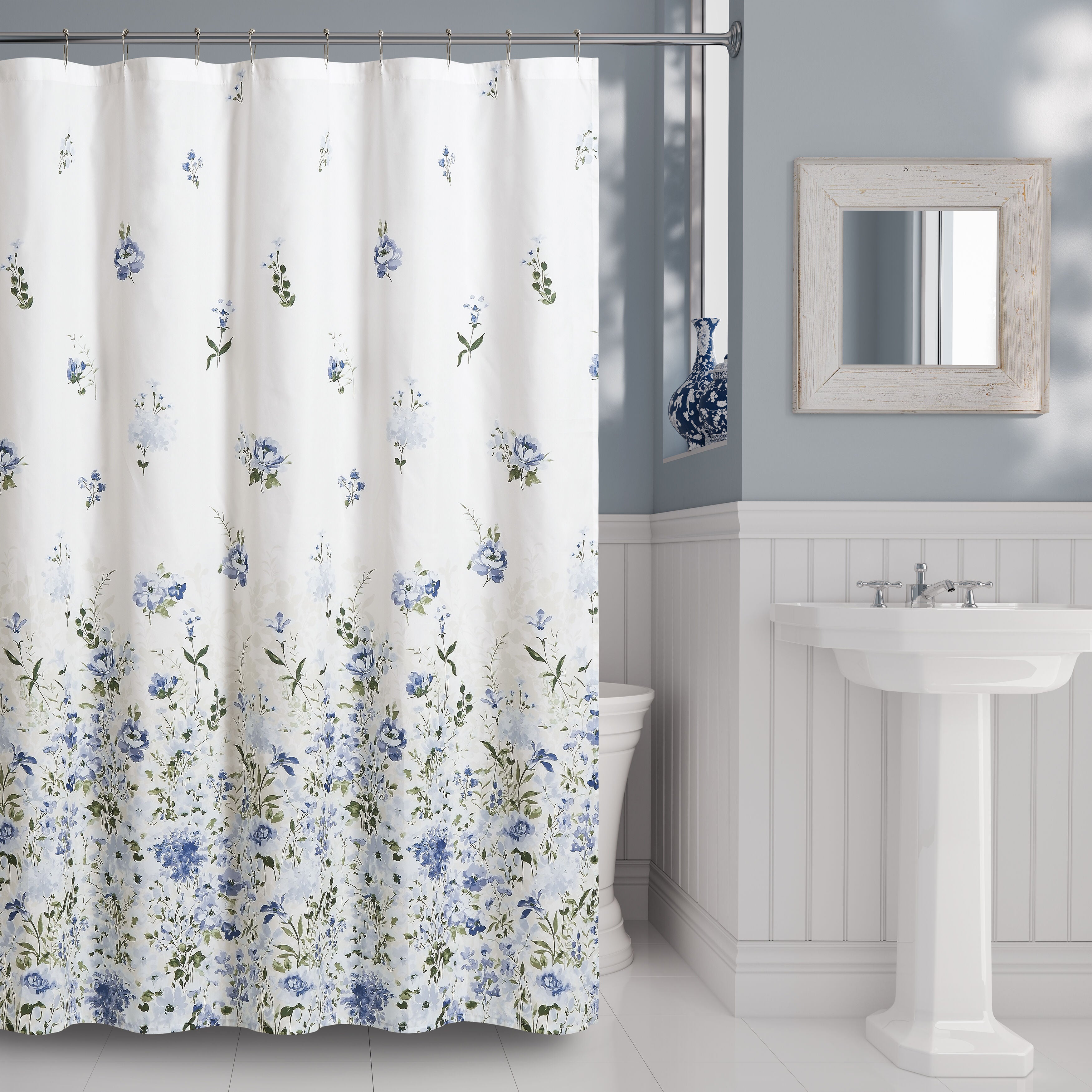 KOURTNEY SHOWER CURTAIN, SLATE, hi-res image number 0