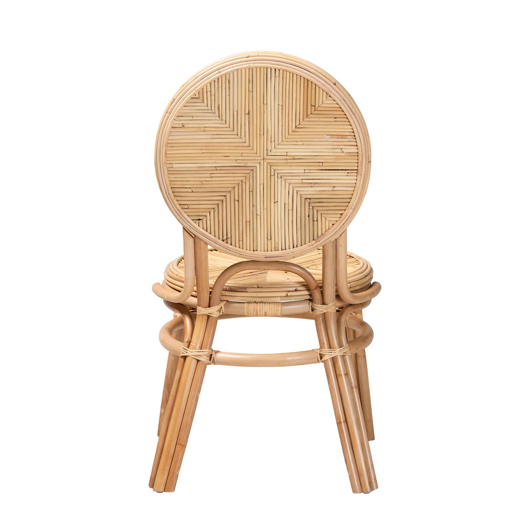 Carita Modern Bohemian Natural Brown Rattan Dining Chair, , alternate image number 3
