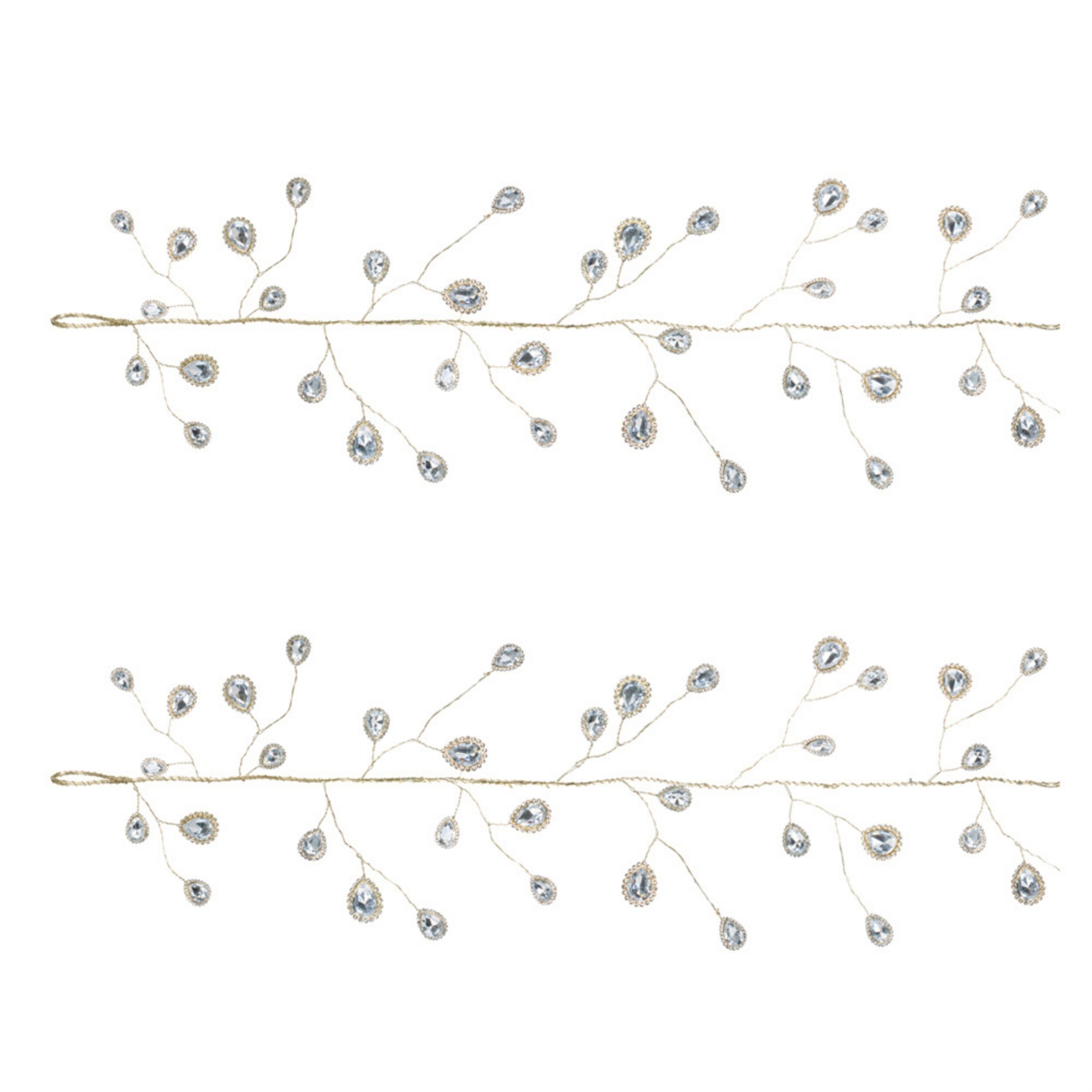 Teardrop Jewel Garland (Set of 2), GOLD, alternate image number 3