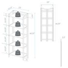 Stratford 5-Shelf Folding Bookcase-Warm Brown, , alternate image number null