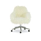Fenton Faux Fur Office Chair White, , alternate image number 2