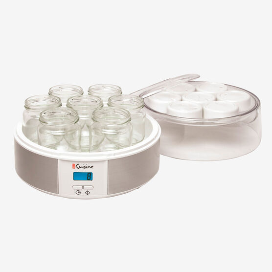 Euro Cuisine Electric Digital Automatic Yogurt Maker with 7 Glass Jars, , alternate image number null
