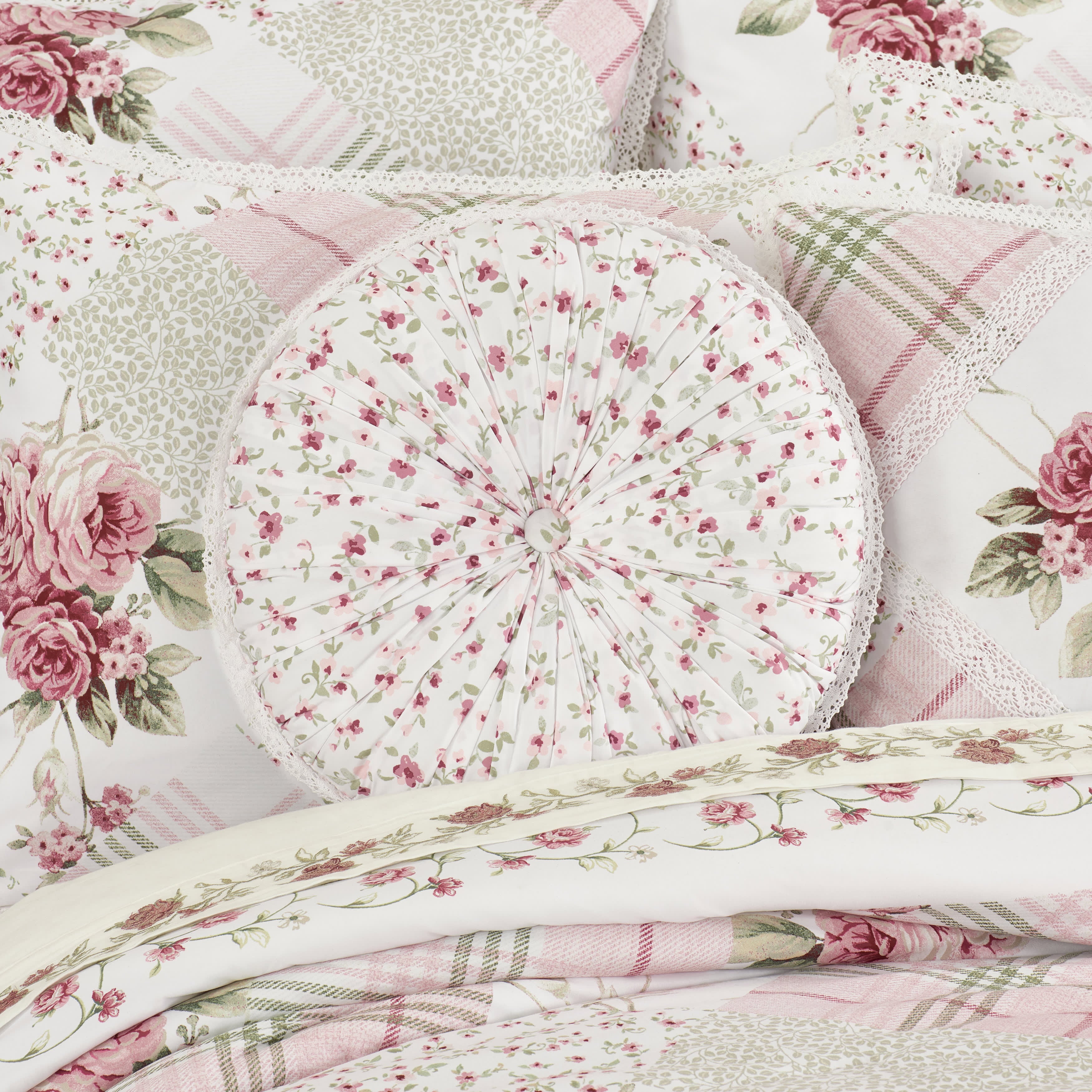 Bungalow Round Decorative Throw Pillow, ROSE, alternate image number null