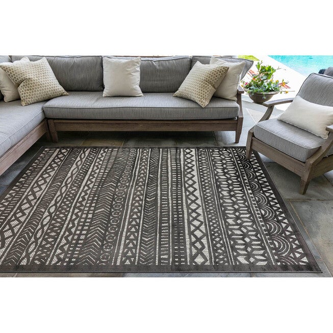 Liora Manne Rialto Tribal Stripe Indoor/Outdoor Rug, , alternate image number null