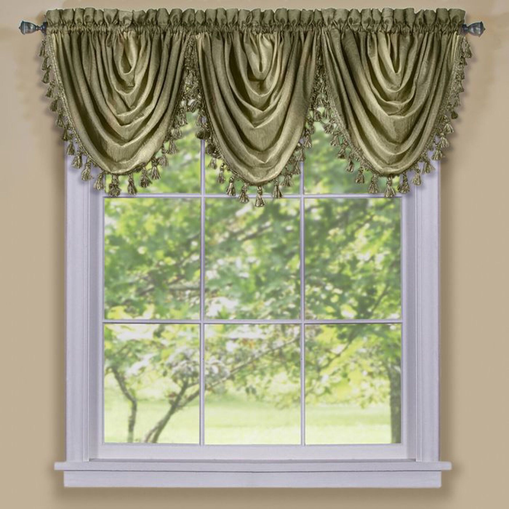 Ombre Waterfall Valance, SAGE, hi-res image number 0
