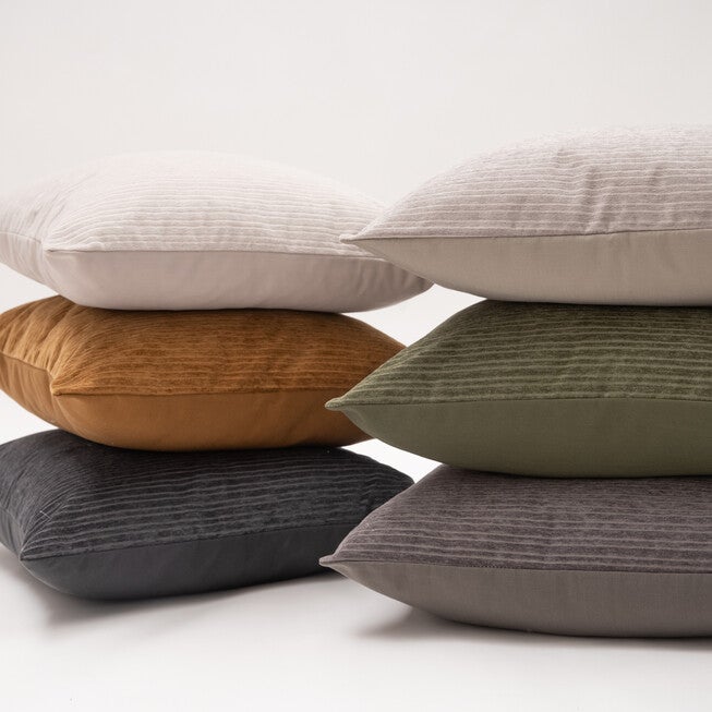 Opulence Chenille Stripes Square Pillow, , alternate image number null