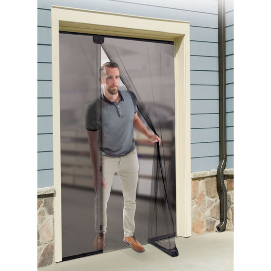 Single Garage Door Screen, BLACK, hi-res image number null