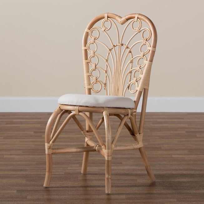 Jerica Modern Bohemian Natural Brown Rattan Dining Chair, , alternate image number 7
