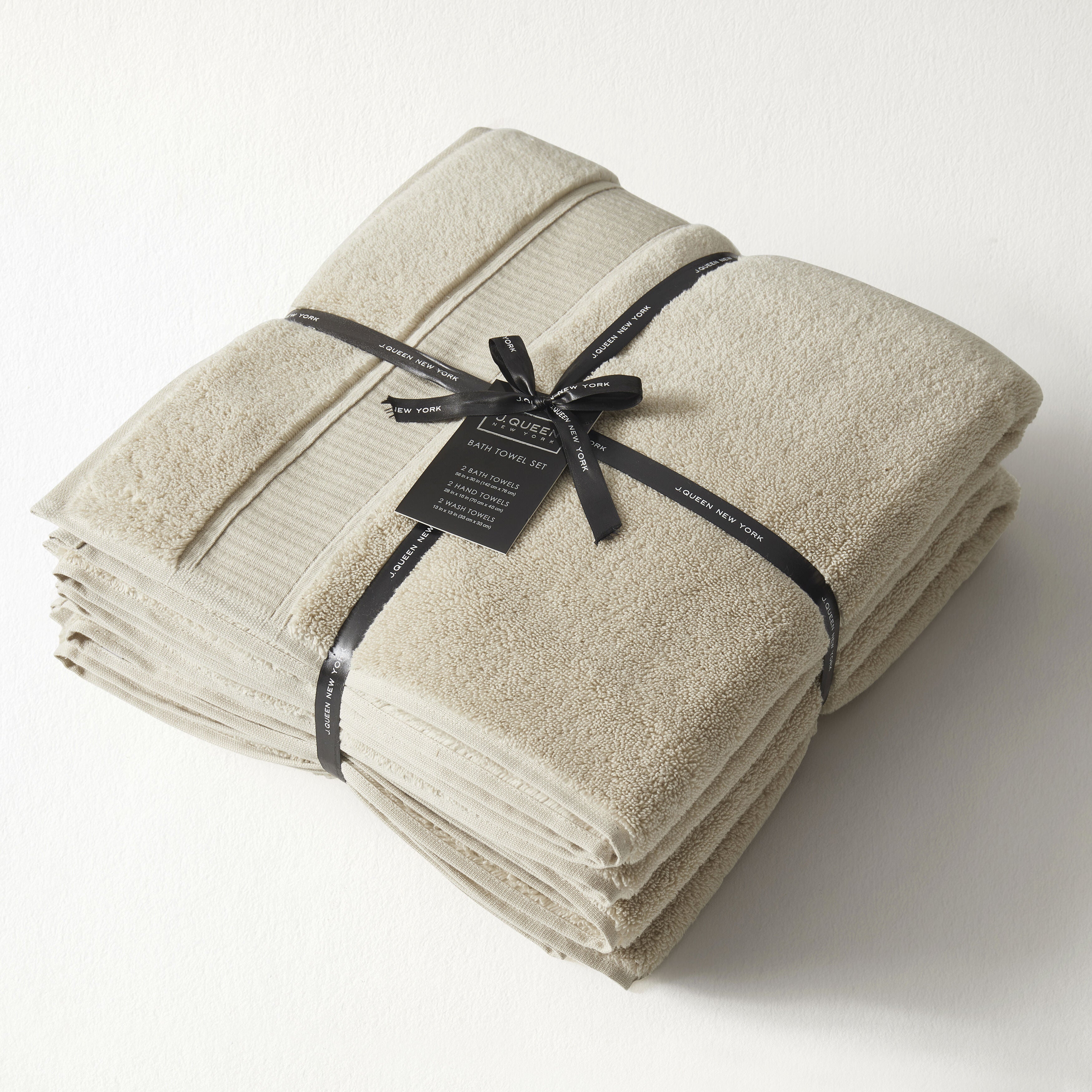 BELMORE 6PC. TOWEL SET, BEIGE, alternate image number 1