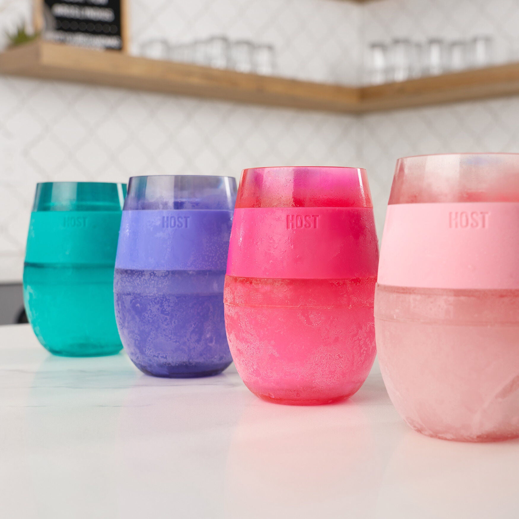 Wine Freeze Translucent Cooling Cups (Set Of 4) By, , on-hover image number 1
