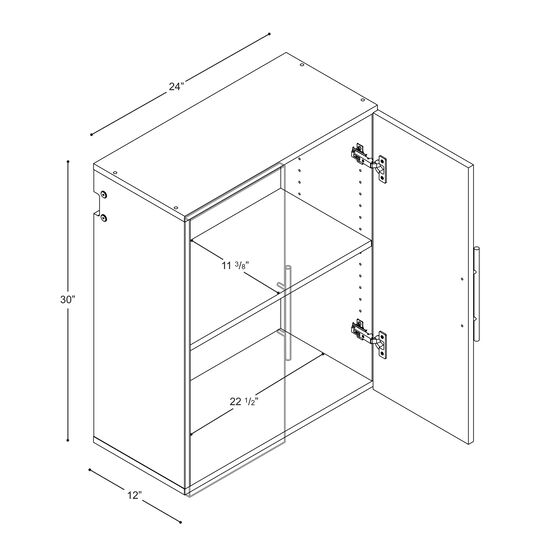 HangUps 24" Upper Storage Cabinet, Light Gray, , alternate image number null