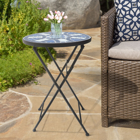 Lori Mosaic Folding Side Table, , on-hover image number null