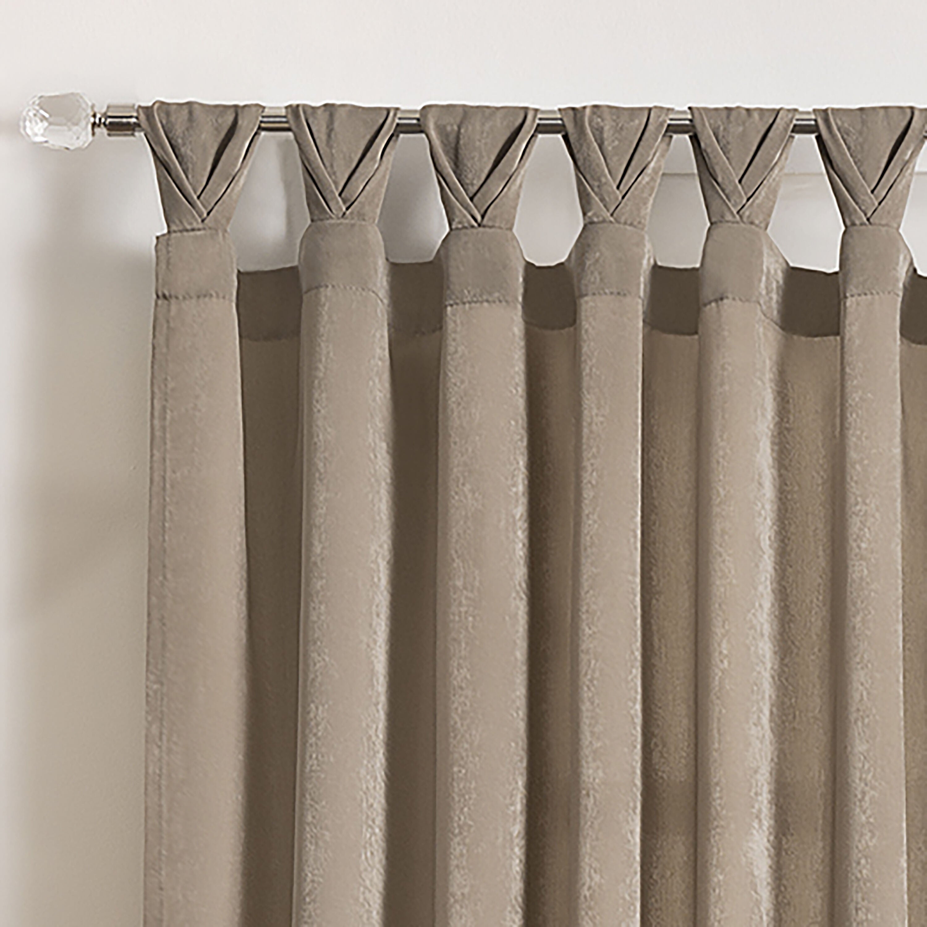Peri Tulip Tab Top Window Curtain Panel, TAUPE, alternate image number 2
