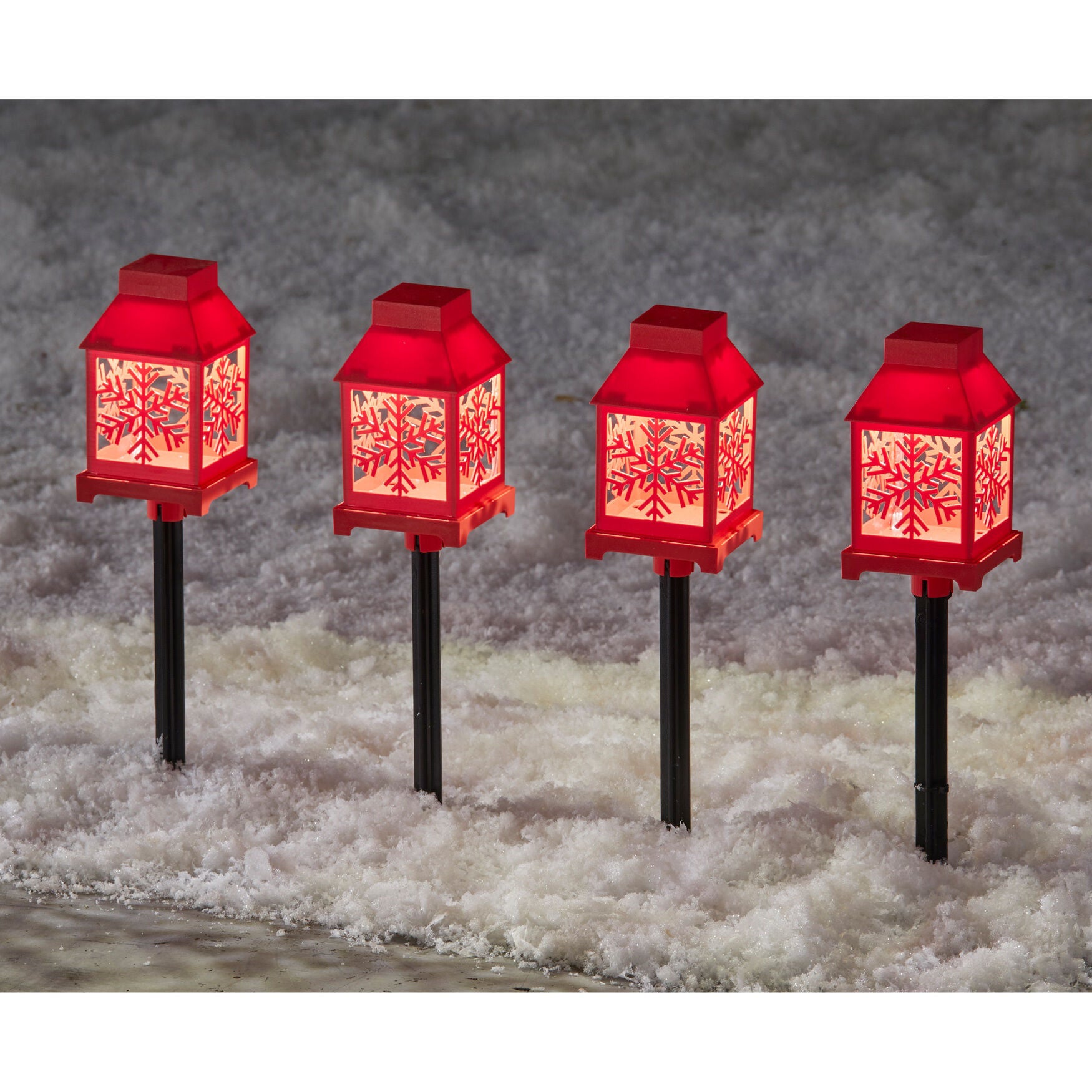 Red solar pathway lights on sale