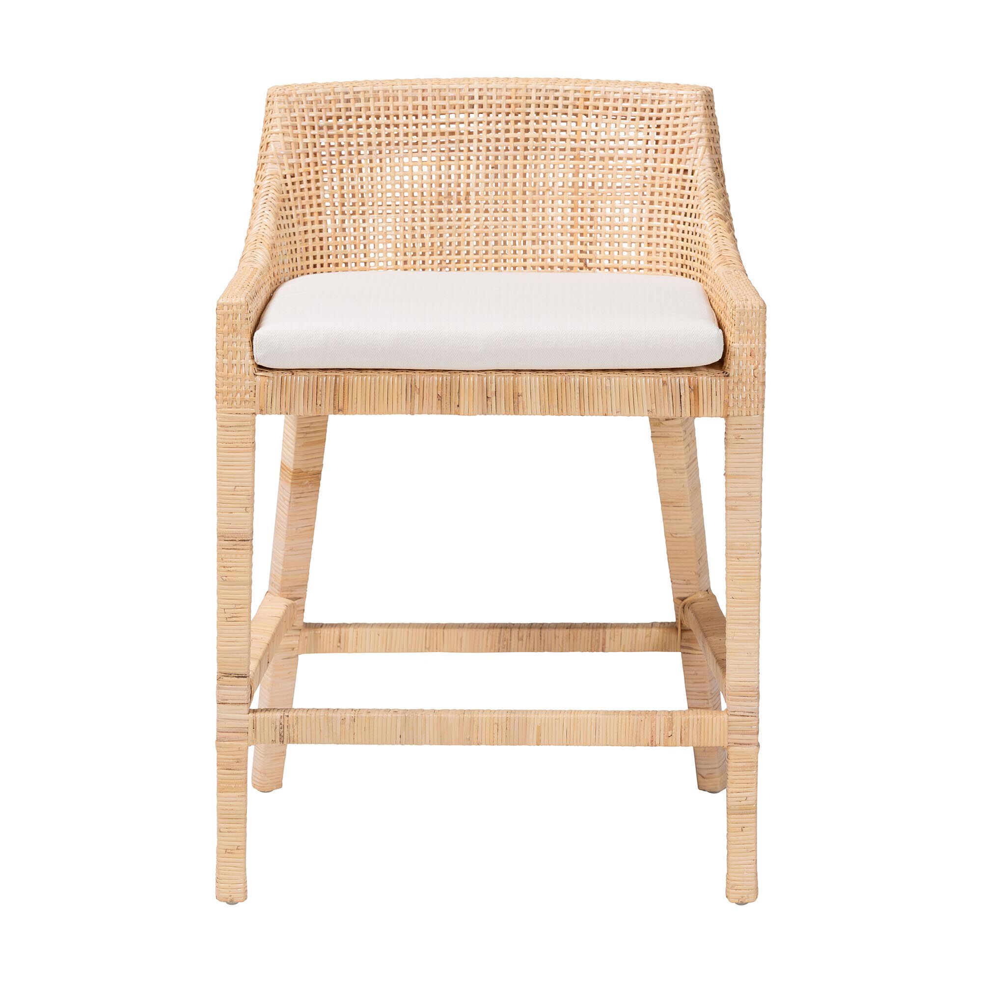 Beata Natural Rattan Counter Stool, HONEY, alternate image number 2