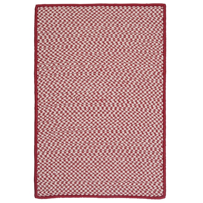 Houndstooth Twist Red Rug, RED, hi-res image number null