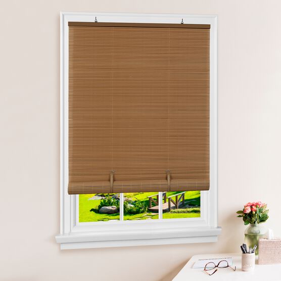 Cordless Solstice Vinyl Roll-Up Blind, WOOD TONE, hi-res image number null